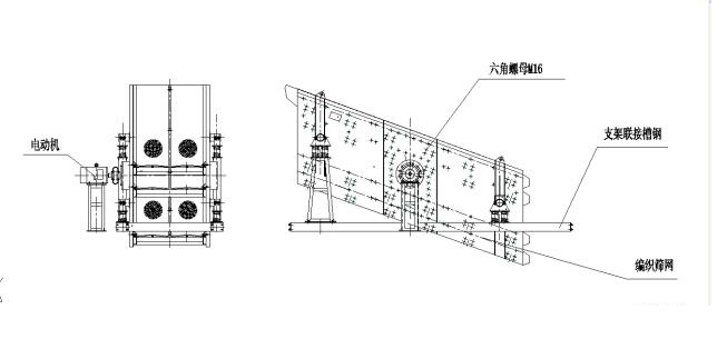 砂石分离振动筛结构图