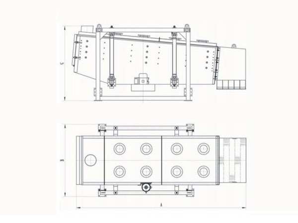 方形摇摆筛平面图